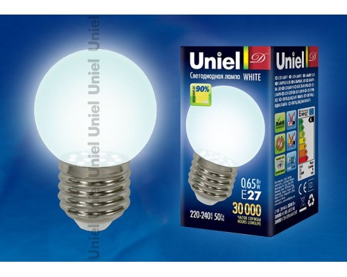 Лампа светодиодная Uniel LED-G45 E27 0Вт 4000K 04463