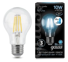Лампа светодиодная Gauss LED Filament E27 10Вт 4100K 102802210-S