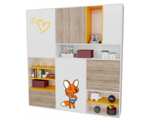 Шкаф комбинированный Юниор Оранжевая Корова