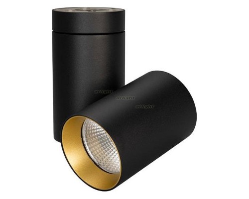 Светильник на штанге Arlight SP-POLO-SURFACE-TURN-R85-15W Warm3000 (BK-GD, 40 deg) 027568