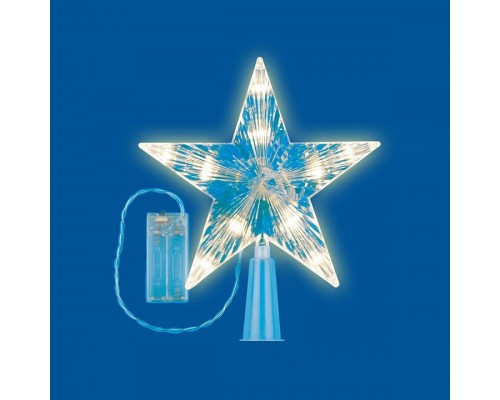 Верхушка на елку Uniel Звезда-2 ULD-H1515-010/STB/2AA WARM WHITE STAR-2
