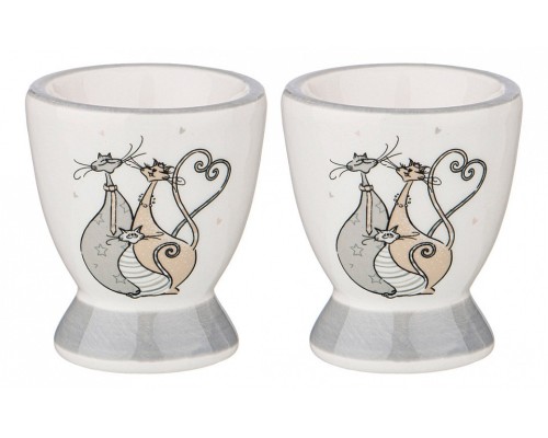 Набор из 2 подставок для яиц (5.6x6.6 см) Счастливое семейство 230-376