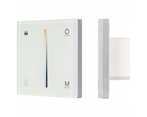 Панель-регулятора ЦТ сенсорная встраиваемая Arlight Sens SMART-P21-MIX White (12-24V, 2.4G)