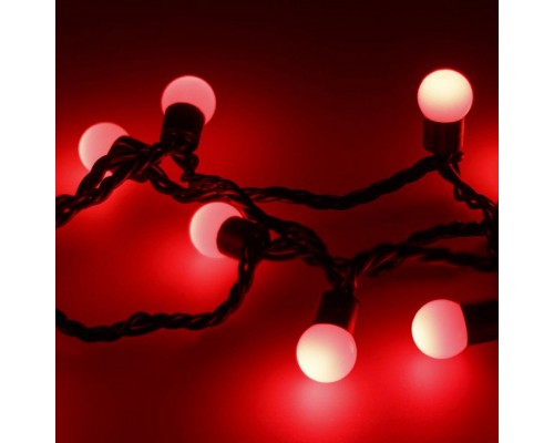 Гирлянда нить [10 м] Ball ARD-BALL-CLASSIC-D17.5-10000-BLACK-100LED RED (230V, 7W)