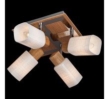 Спот Eurosvet Savier 20029/4 хром/светлое дерево