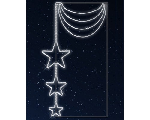 Звезда световая Звездное колье [1.47x0.85 м] RL-KN-013W