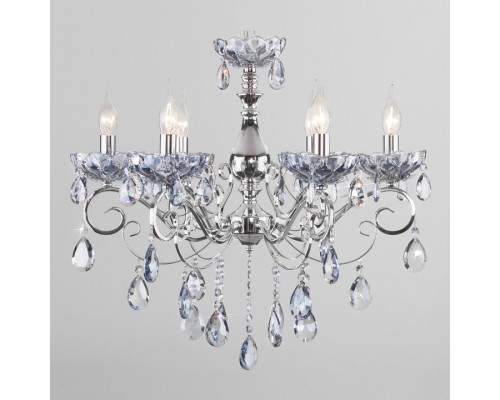 Подвесная люстра Eurosvet Escada 10109/6 хром/лазурный хрусталь Strotskis