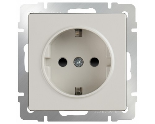 Розетка с заземлением без рамки Werkel слоновая кость WL03-10-01