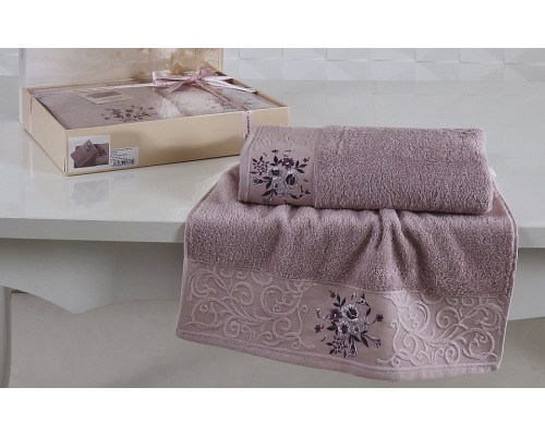 Набор из 2 полотенец для ванной VIOLA