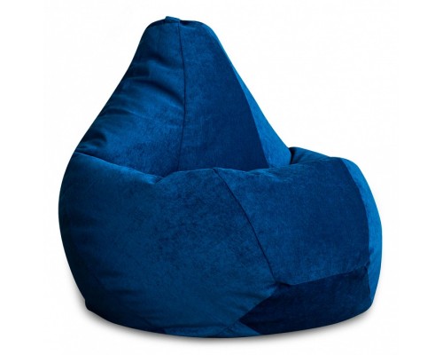 Кресло-мешок Синий Микровельвет L