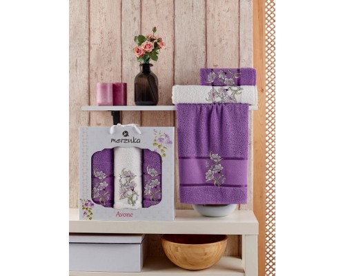 Набор из 3 полотенец для ванной Avone