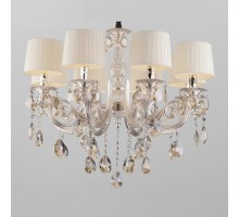 Подвесная люстра Eurosvet Argenta 10098/8 серебро/тонированный хрусталь Strotskis
