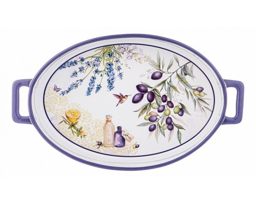 Блюдо декоративное (36.5x21x6 см) Прованс оливки 104-854