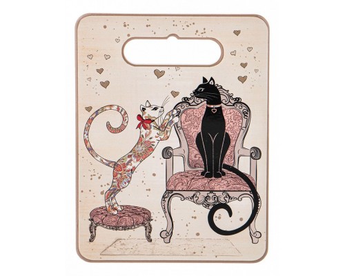 Подставка под горячее (20x15x1 см) Парижские коты 358-1754