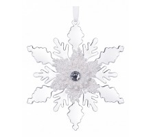 Елочная игрушка (13 см) Снежинка 788-086