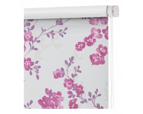 Штора рулонная (50x160 см) Блэкаут Акварельные цветы