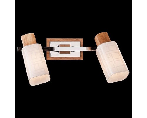 Спот Eurosvet Savier 20029/2 хром/светлое дерево