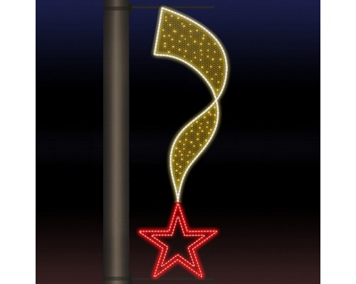 Панно световое День Победы [0.6x1.84 м] RL-KN-9-6-WWR-dY