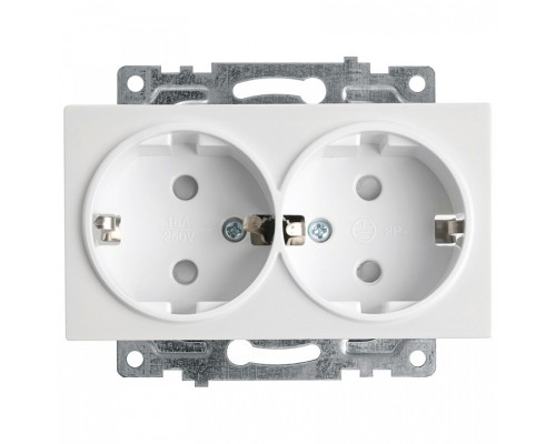 Розетка с заземлением и шторками, без рамки Stekker Катрин 39574