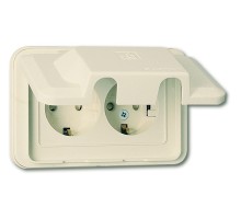 Розетка двойная с заземлением Imex 70 Wide Ivory WRP 2210