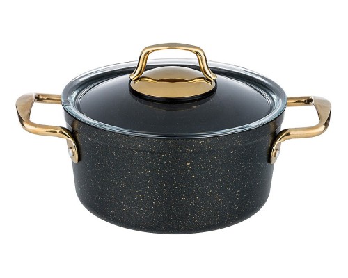 Кастрюля (2.7 л) Agness Премиум Черное золото 936-212