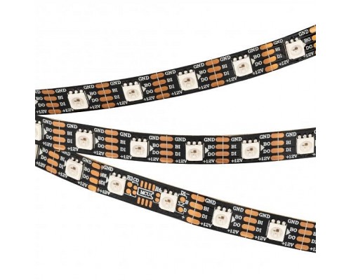 Лента светодиодная Arlight SPI-5000-RAM-5060-60 12V Cx1 RGB-Auto (Black 10mm, 8W/m, IP20) 029758