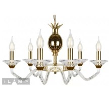 Подвесная люстра iLamp Flo YT2049-6 GD+Cear