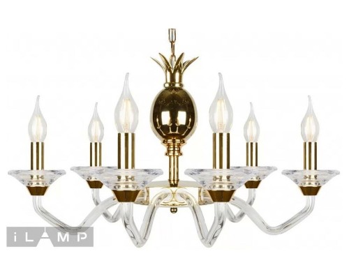 Подвесная люстра iLamp Flo YT2049-6 GD+Cear