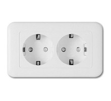 Розетка с заземлением Imex 1124 WSN 1124 WH