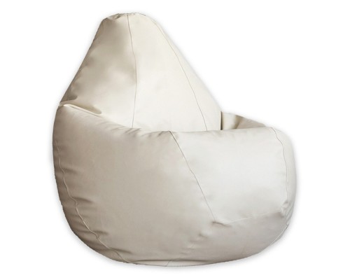 Кресло-мешок Кремовая ЭкоКожа L