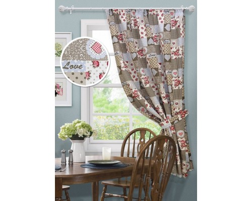 Портьера (136x175 см) 1шт. Love