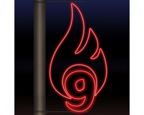 Панно световое День Победы [0.72x1.52 м] RL-KN-9-3-R