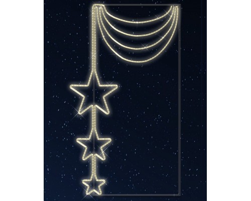 Звезда световая Звездное колье [1.47x0.85 м] RL-KN-013WW