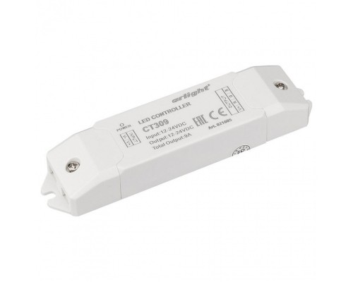 Контроллер-регулятор цвета RGB Arlight  CT309 (12-24V, 108-216W)