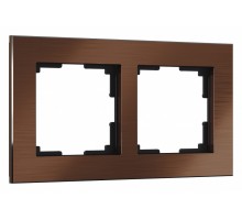 Рамка на 2 поста Werkel коричневый алюминий W0021714