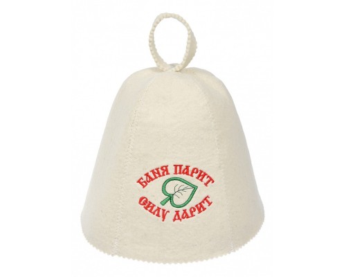 Шапка для бани универсальная Баня парит, силу дарит