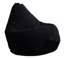 Кресло-мешок Черный Микровельвет L