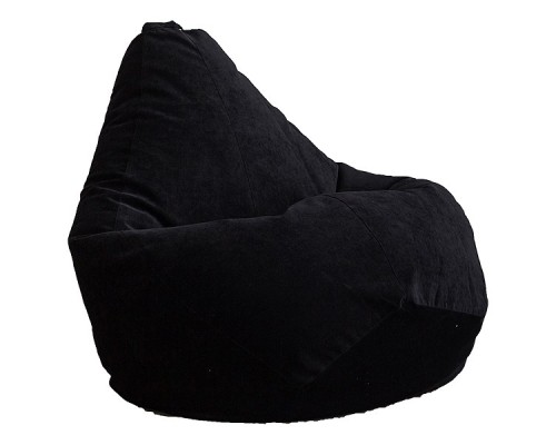 Кресло-мешок Черный Микровельвет L
