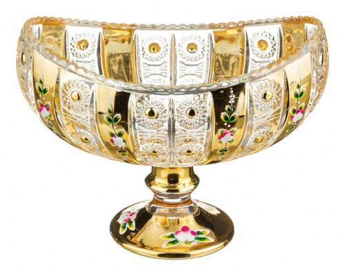 Чаша декоративная (18х10.5х14 см) Gold Glass 195-111