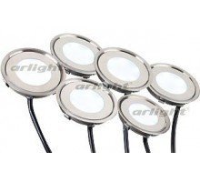 Набор из 6 встраиваемых светильников Arlight  KT-R-6x0.5W LED White 12V (круг)