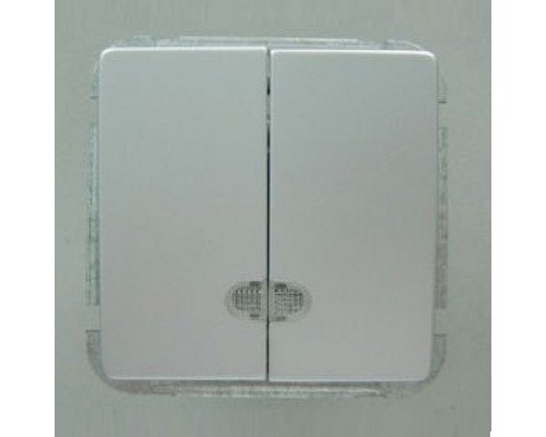 Выключатель двухклавишный без рамки Imex 1188L 1188L-S340