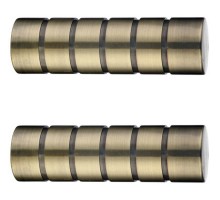 Набор из 2 наконечников для карнизов Цилиндр резной