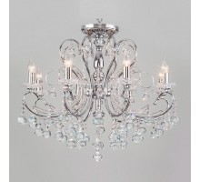 Подвесная люстра Eurosvet Collana 10096/8 хром/прозрачный хрусталь Strotskis