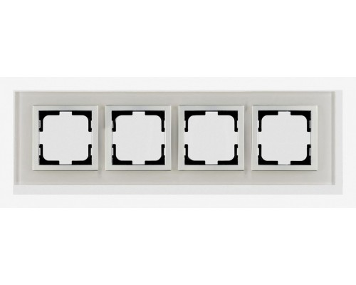 Рамка на 4 поста Mono Electric Style Glass 107-710000-163