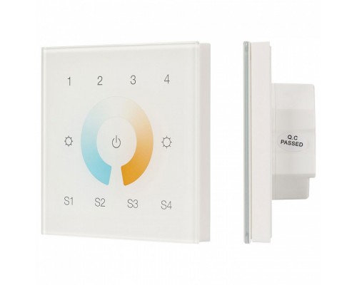 Панель-регулятора цвета RGBW сенсорная встраиваемая Arlight Intelligent ZW-118-MIX-4Z-IN (100-240V, 4 зоны)