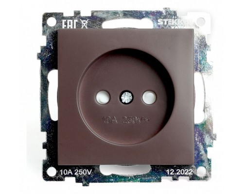 Розетка с заземлением и шторками Stekker Катрин 49025