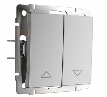 Выключатель для жалюзи Werkel  WL06-01-02 (серебряный)