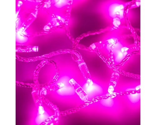 Гирлянда нить [10 м] String ARD-STRING-CLASSIC-10000-CLEAR-100LED-STD PINK (230V, 7W)