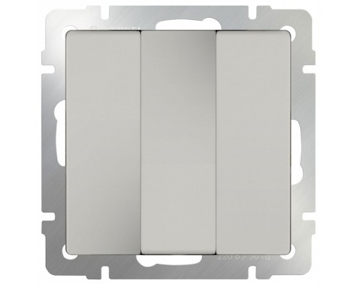 Выключатель трехклавишный без рамки Werkel Слоновая кость WL03-SW-3G-ivory