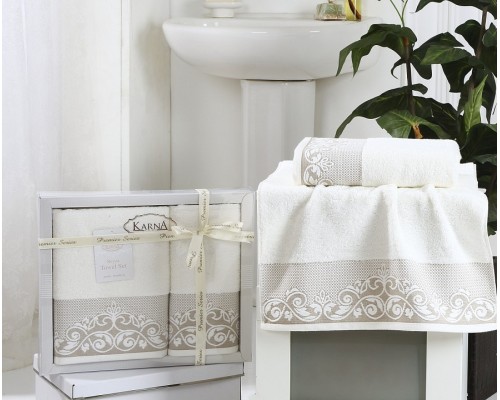 Набор из 2 полотенец для ванной BEYZA